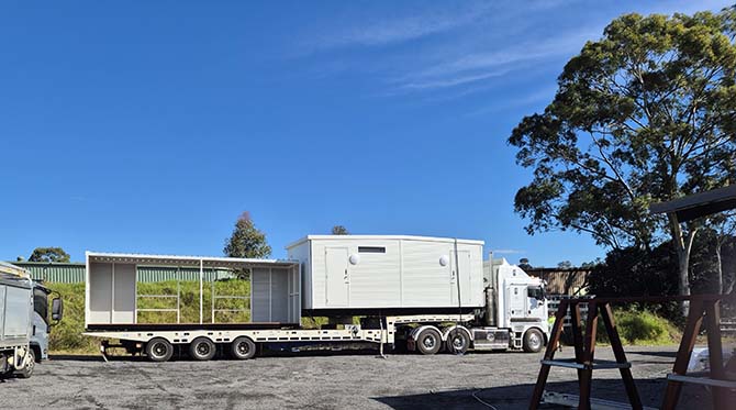 toilet ablution block 7.2x3m male female installed